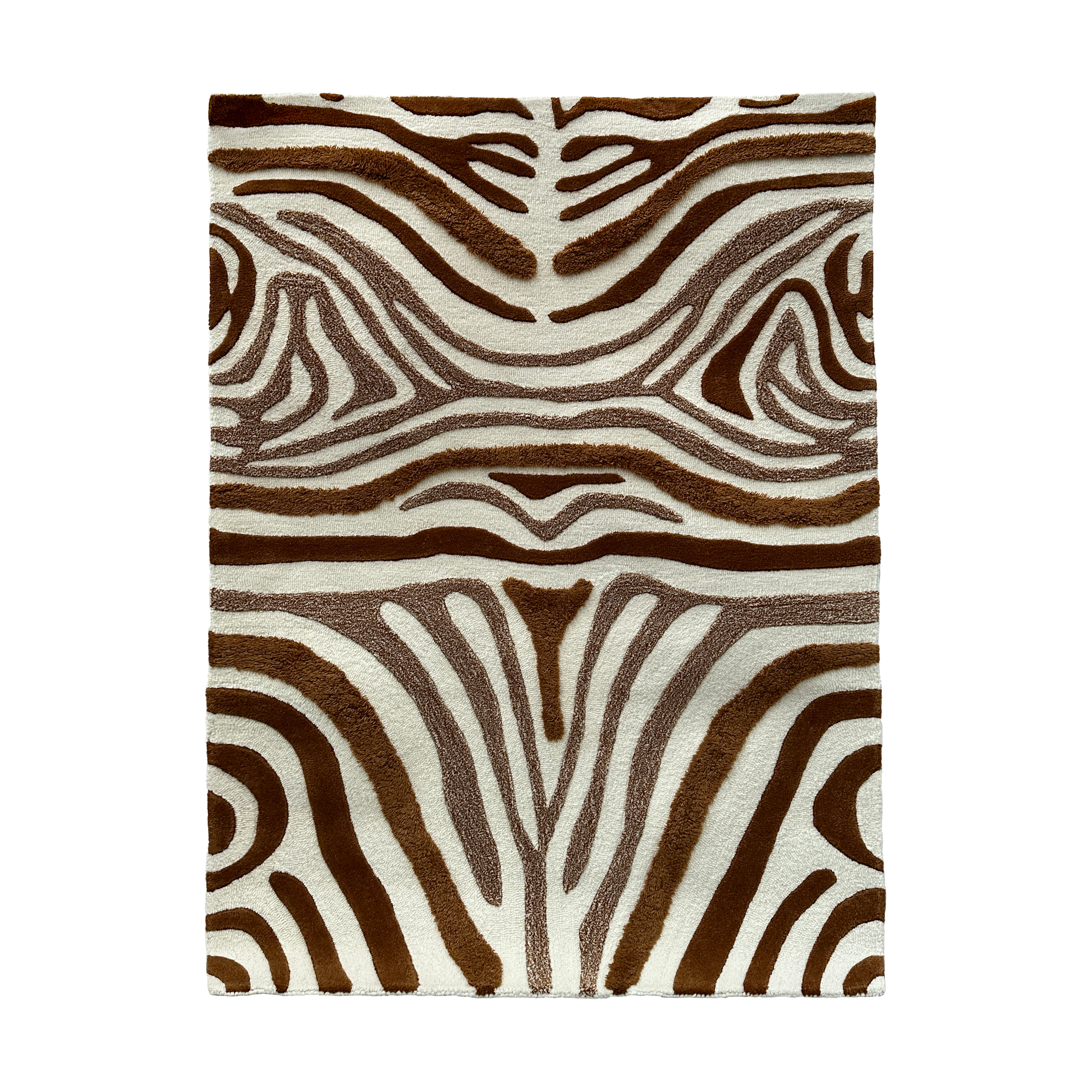 Jepson ullmatta 130x180 cm, Brown-off white