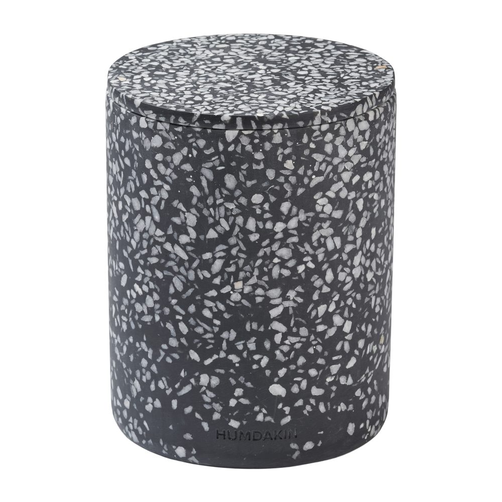 Humdakin Terrazzo vas med lock Ø13 cm, Black
