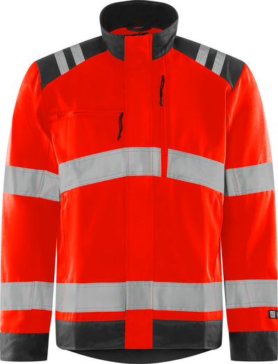 JACKA 4068 GPLU GREEN VARSEL KL 3 VARSELRÖD/SVART STL S