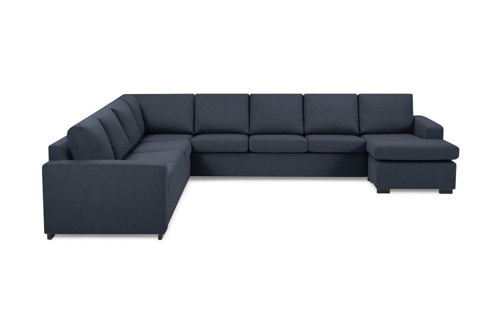 Crazy 7-sits Högervänd U-formad XX-Large Hörnsoffa med divan i Tyg