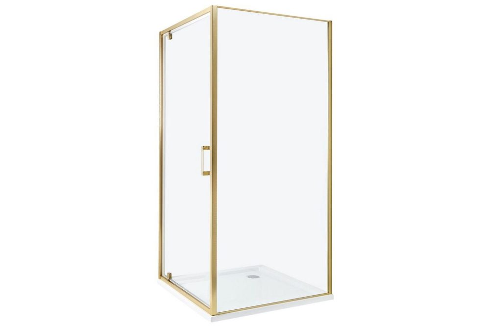 Duschväggar Darli Transparent/guld, 90x90x185 cm