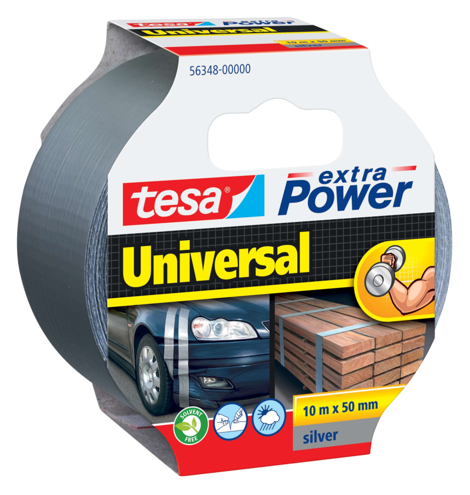 VÄVTEJP UNIVERSAL GRÅ 50MM 10M TESA 56348 EXTRA POWER
