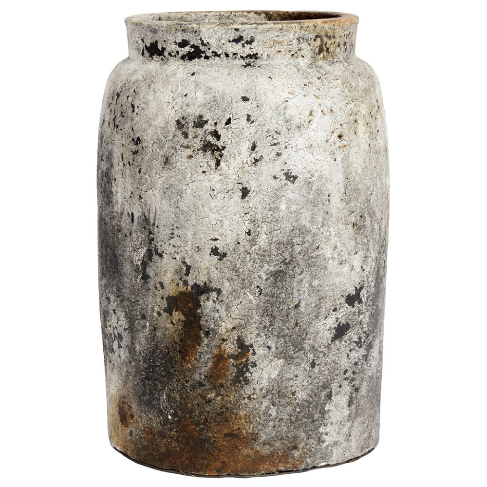 Echo kruka Ø26 cm h40 cm, Rost-grå