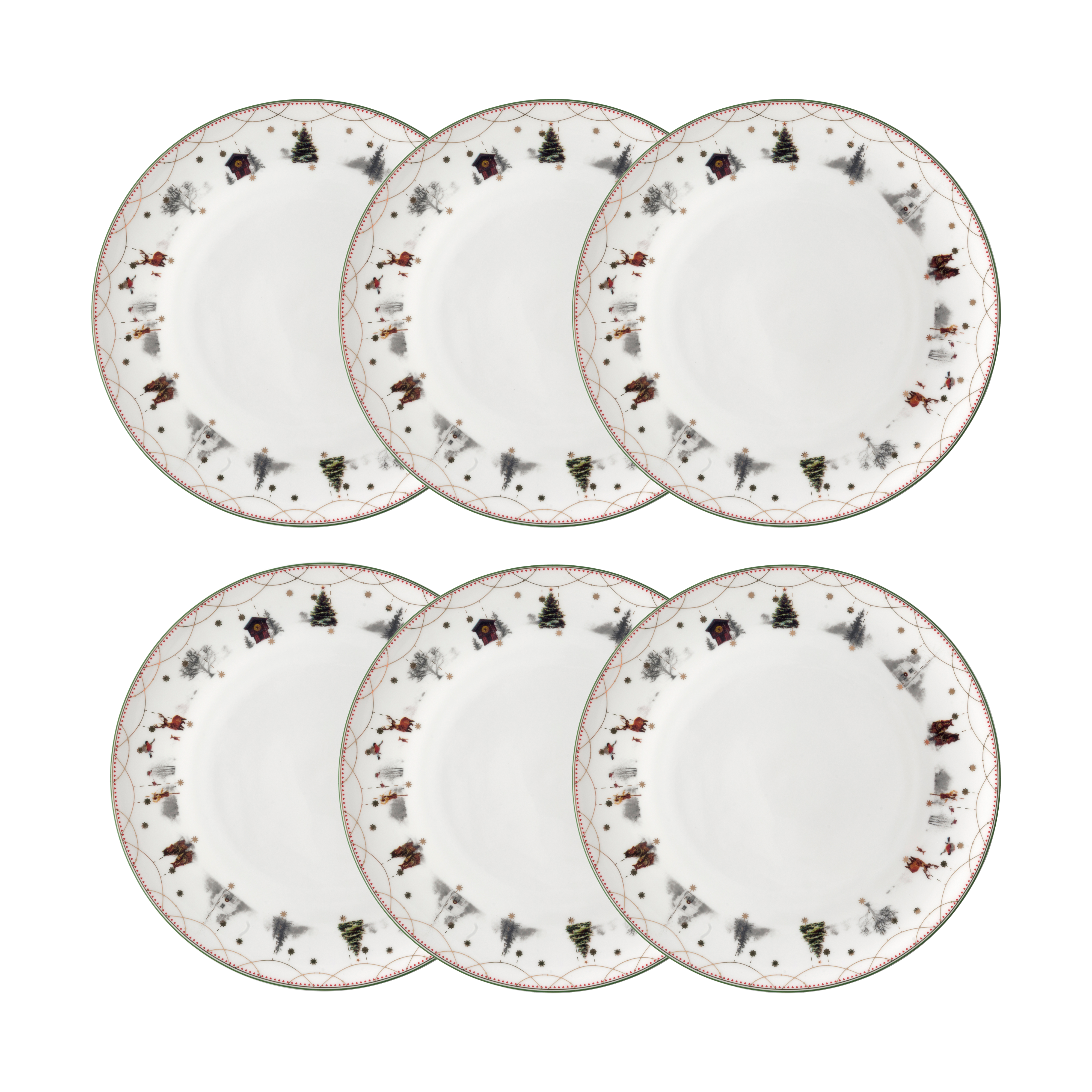 Julemorgen tallrik Ø20 cm 6-pack