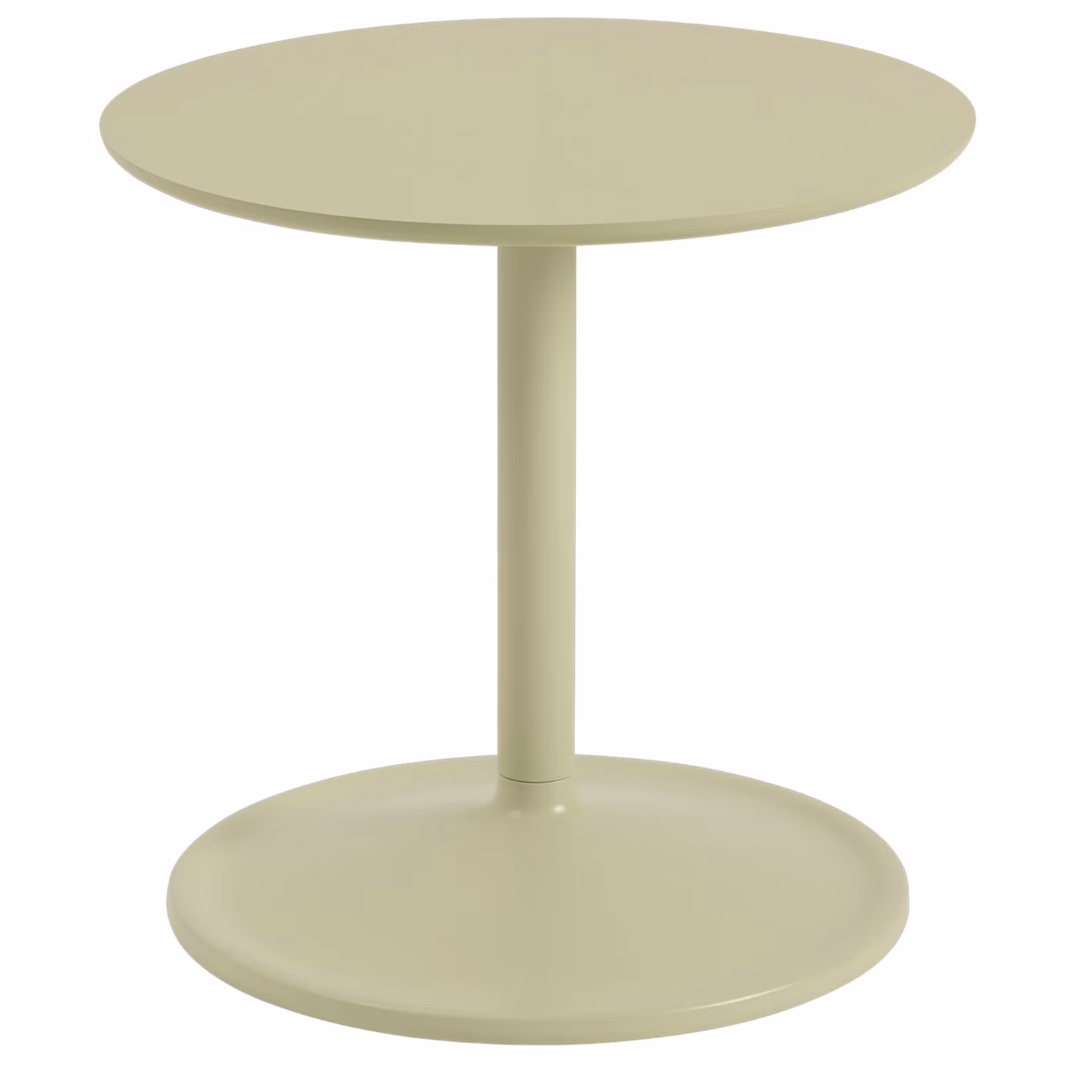 Soft Sidobord Ø41x40 cm, Laminat Beige Green