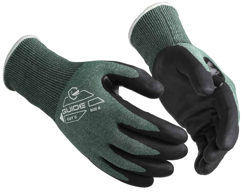 Guide Gloves 330 Handske nitril, skärskydd, touch 6