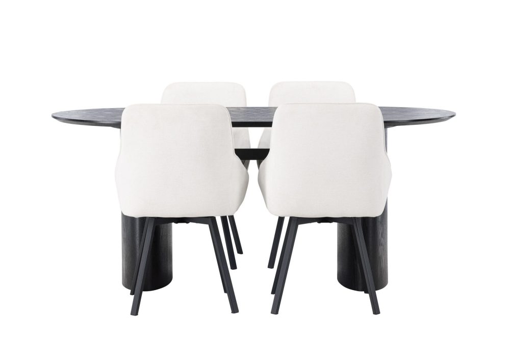 Isolde Matgrupp 180 cm Oval med 4 Rosie stolar