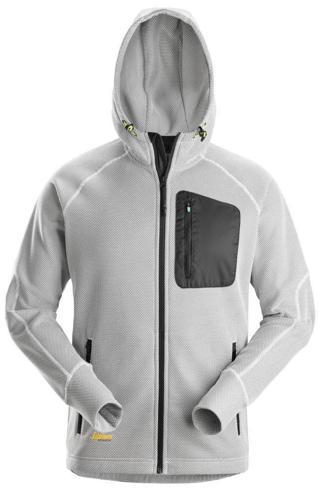 HUVTRÖJA SNICKERS WORKWEAR FLEECE VIT/SVART XL
