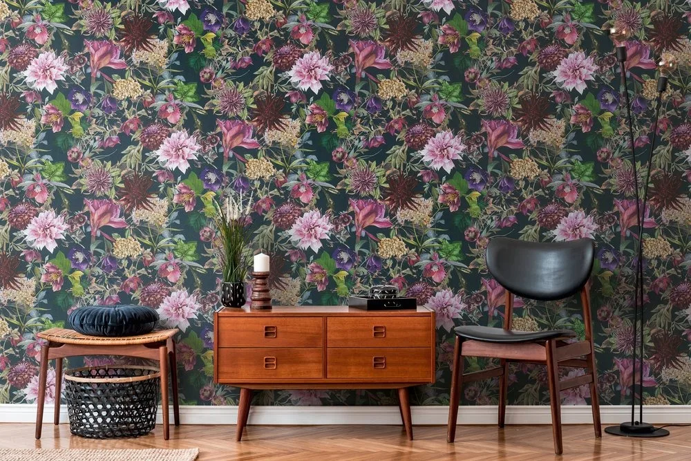 A.S. Création Dream Flowery 38175-6 Tapet Svart/multi
