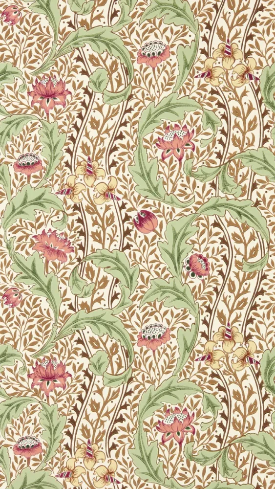 Morris & Co - Wild Tulip & Vine Rose Linen