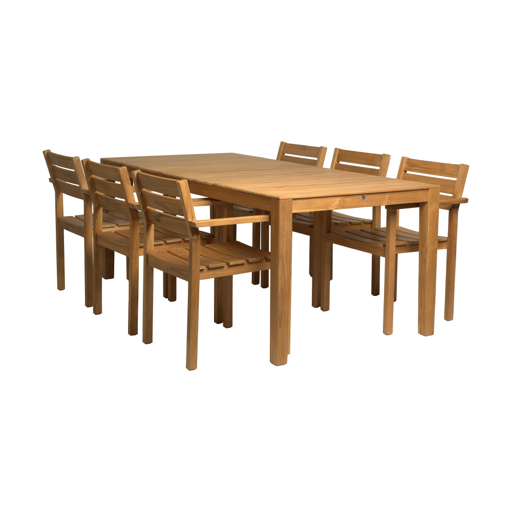 Sköndal matgrupp med 6 stolar teak