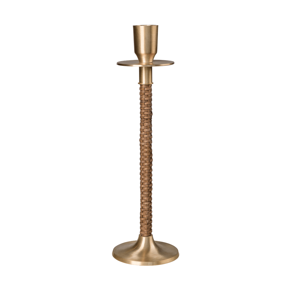 Ernst flätad ljusstake, Mässing, Ø8x25 cm