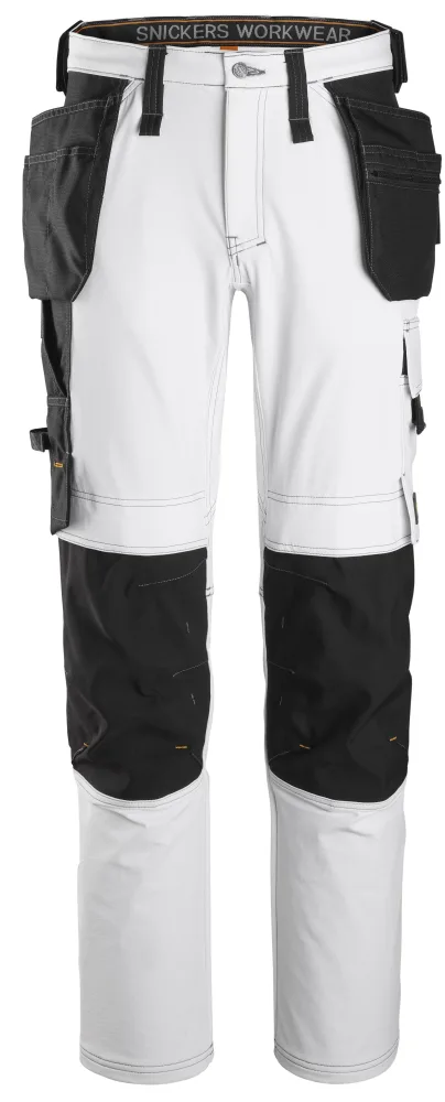 Snickers Workwear 6271 AllroundWork Arbetsbyxa stretch, vit/svart 112