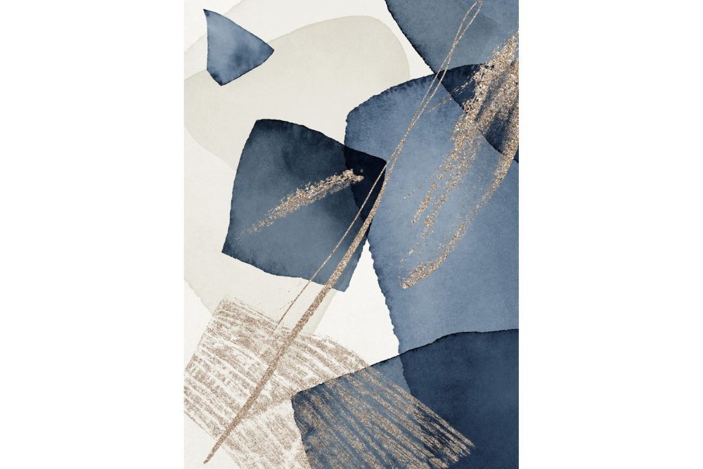 Poster Blue Swirl 70x100 cm