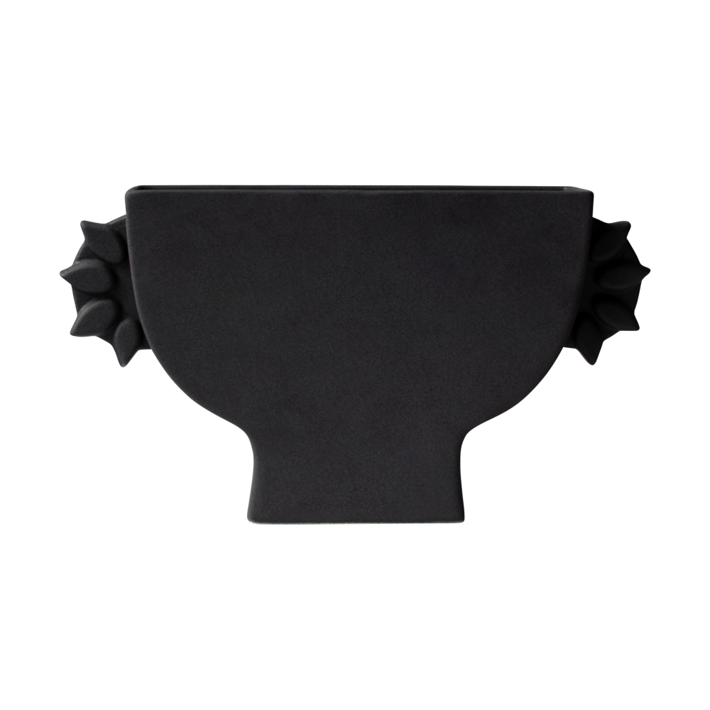 Flat vas 16 cm, Black