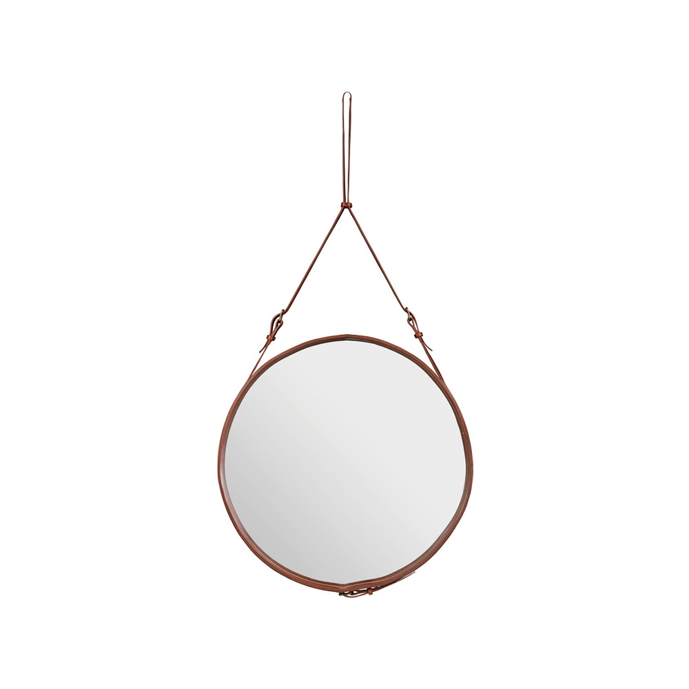 Adnet rund spegel, brown, large