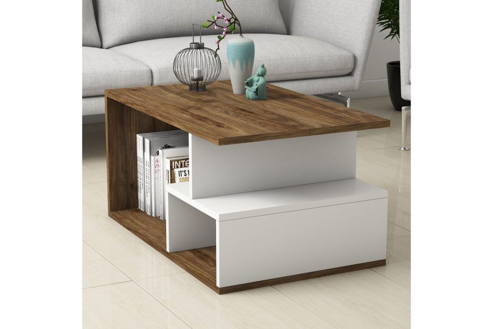 Garavelo Soffbord 90 cm med Förvaring Hyllor