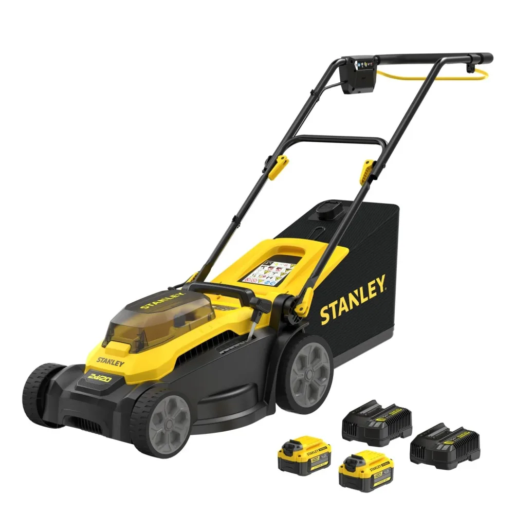 STANLEY SCMWP3701M2-QW Gräsklippare med batteri och laddare