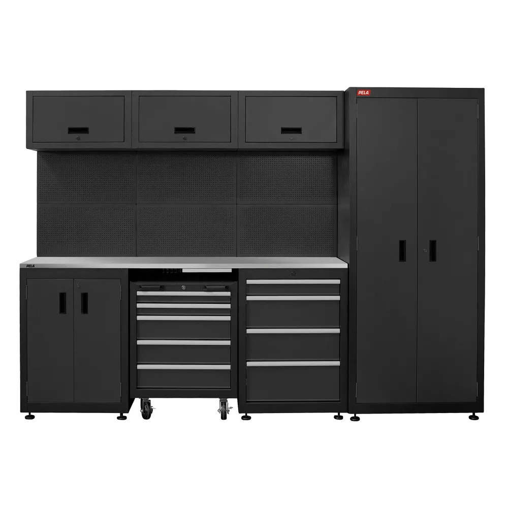PELA 574294 Garageinredning komplett, svart