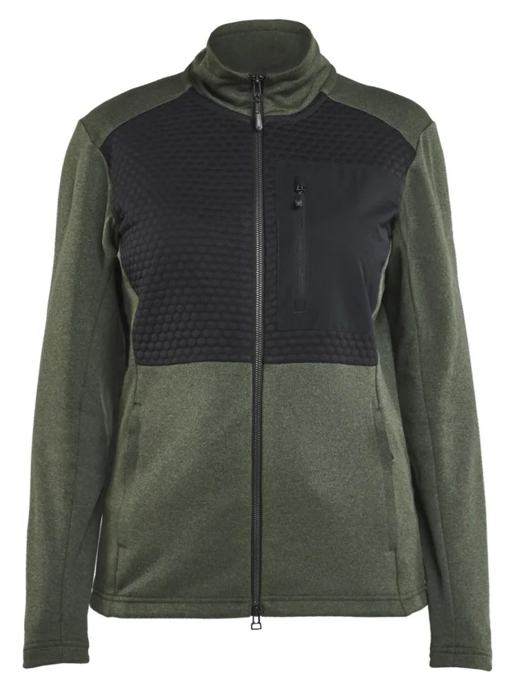 Blåkläder 354925334199XL Tröja grön/svart, helzip XL