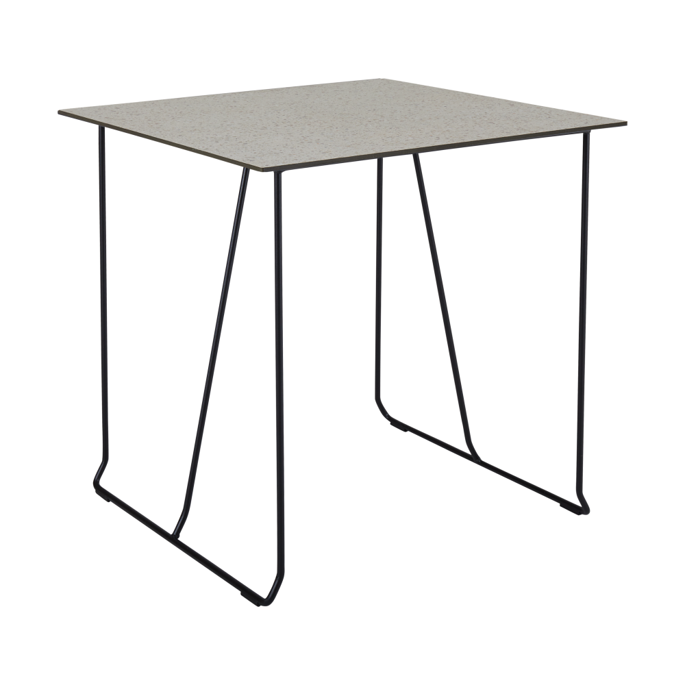 Sinarp Café matbord 70x70 cm beige terrazzo-svart