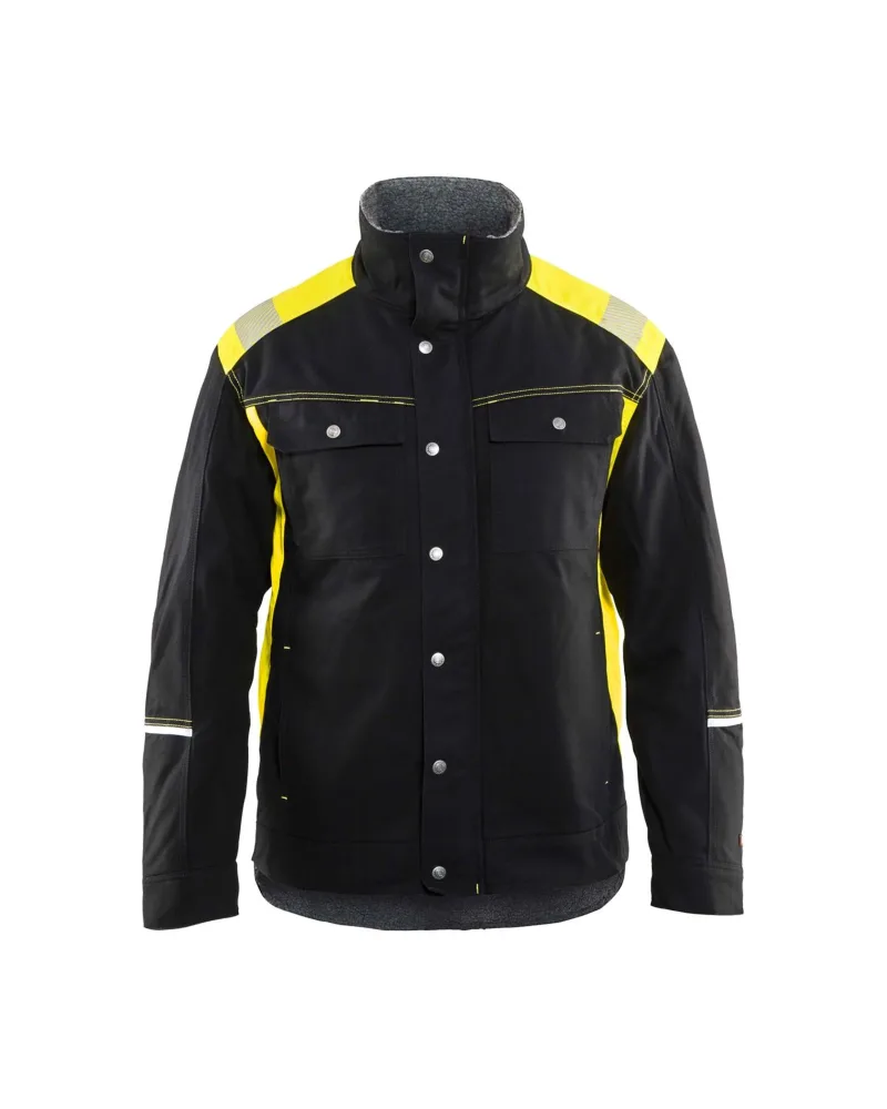 Blåkläder 491513709933XL Vinterjacka svart/varselgul, hantverksjacka Stl XL