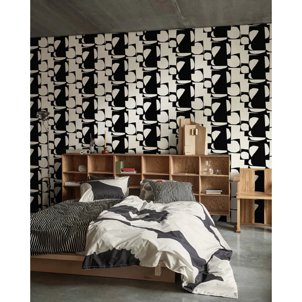 Marimekko 7 Konkelo 25940 Svart Tapet - Midbec | Stuvbutiken - Bild 3