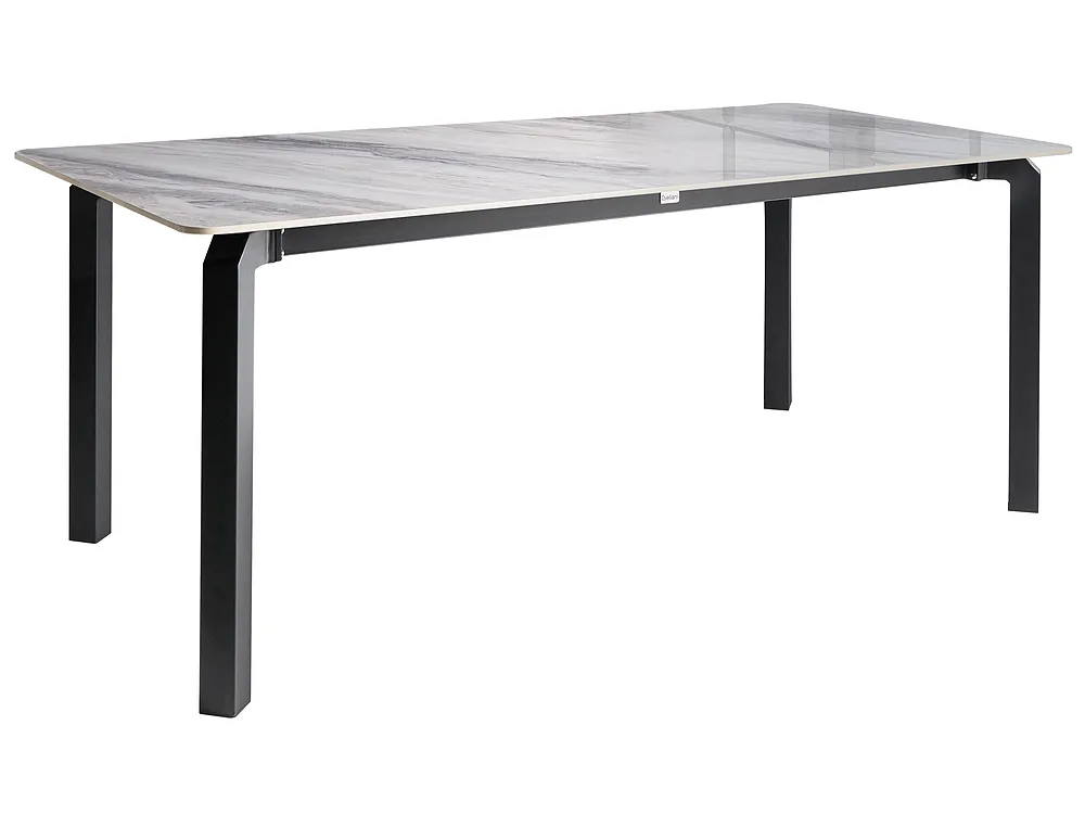 Trädgårdsmatbord FELETTO 180 cm 90 cm Sten Grå marmor