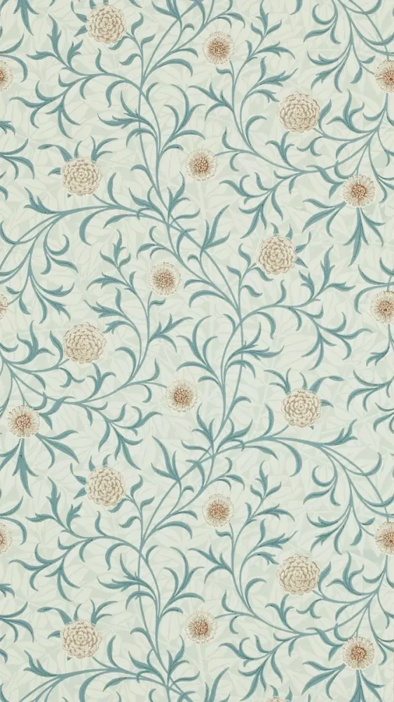 Morris & Co - Scroll Loden/Slate Morris and Friends Wallpa