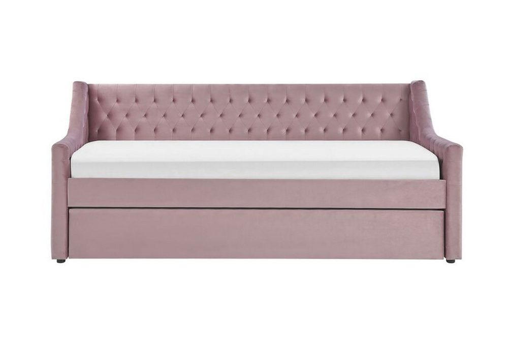 Dagbädd 90 x 200 cm sammet rosa MONTARGIS