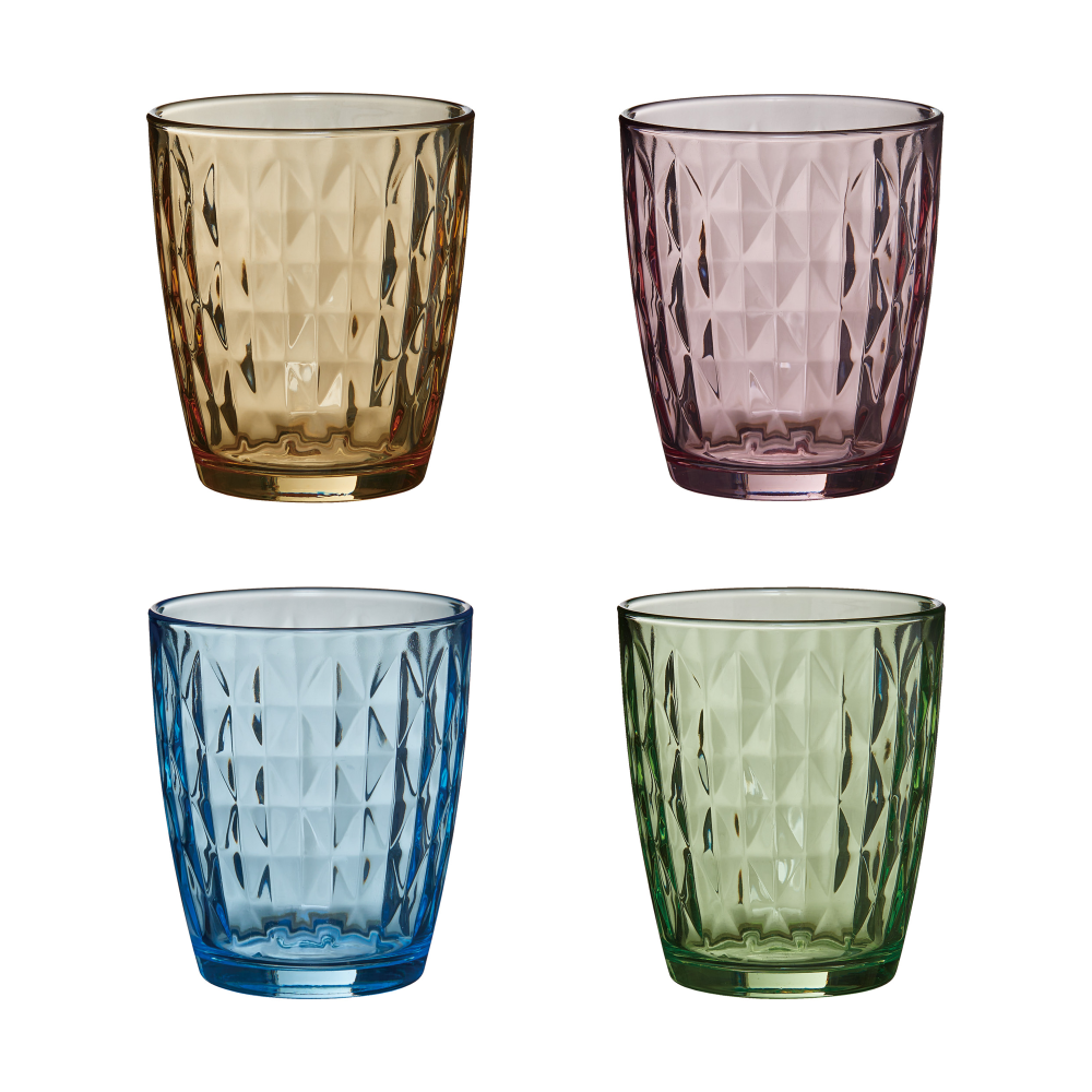 Mosaic dricksglas 34 cl 4-pack, Multi
