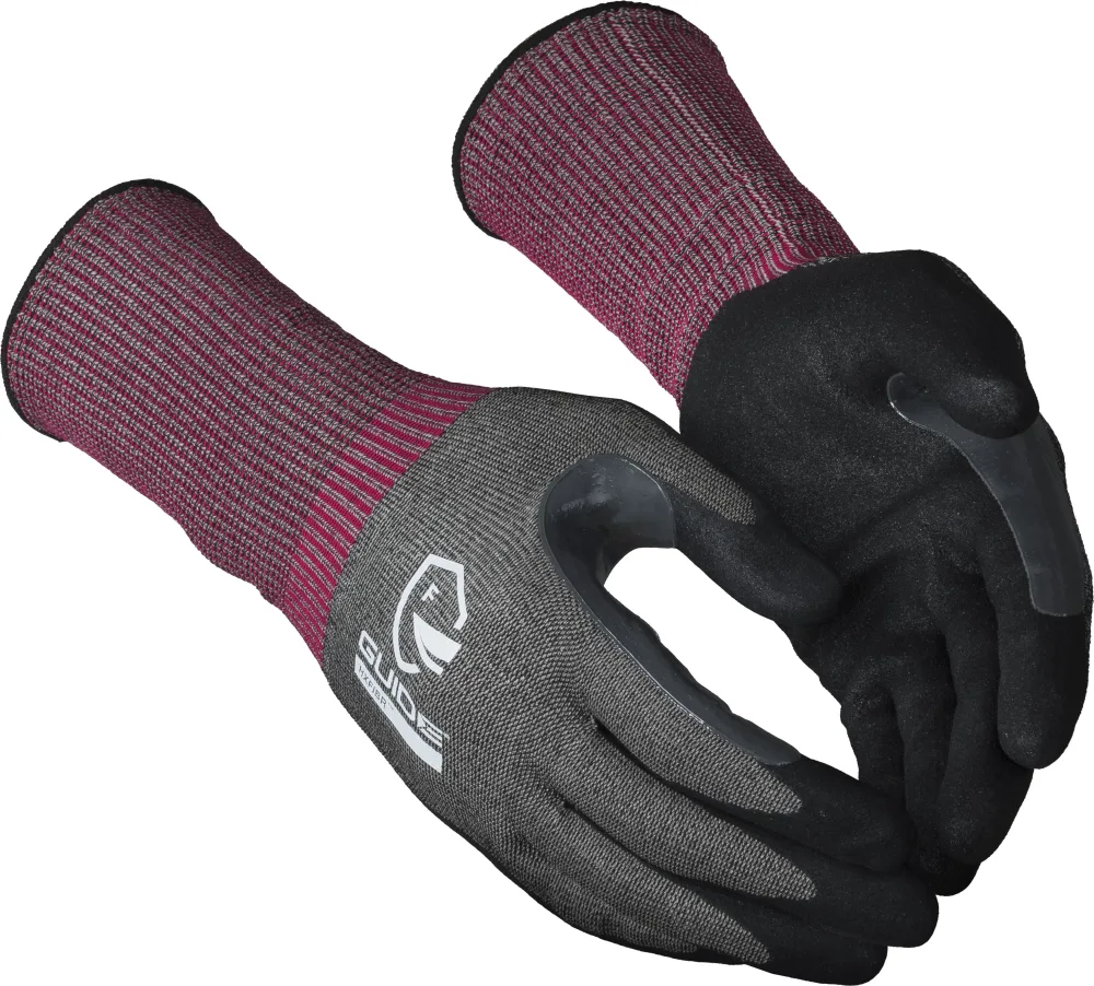 Guide Gloves 6606 Handske nitrildopp, skärskydd F, touch 6