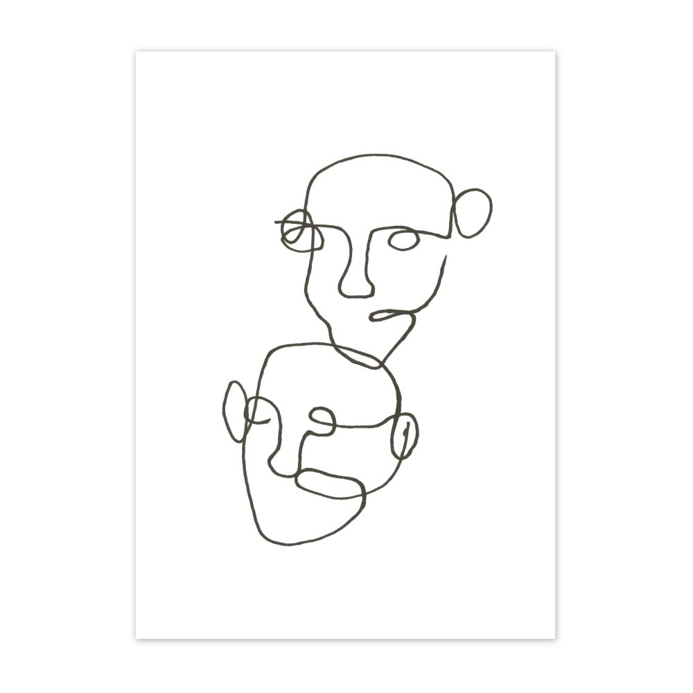 Figurative poster svart, 50x70 cm