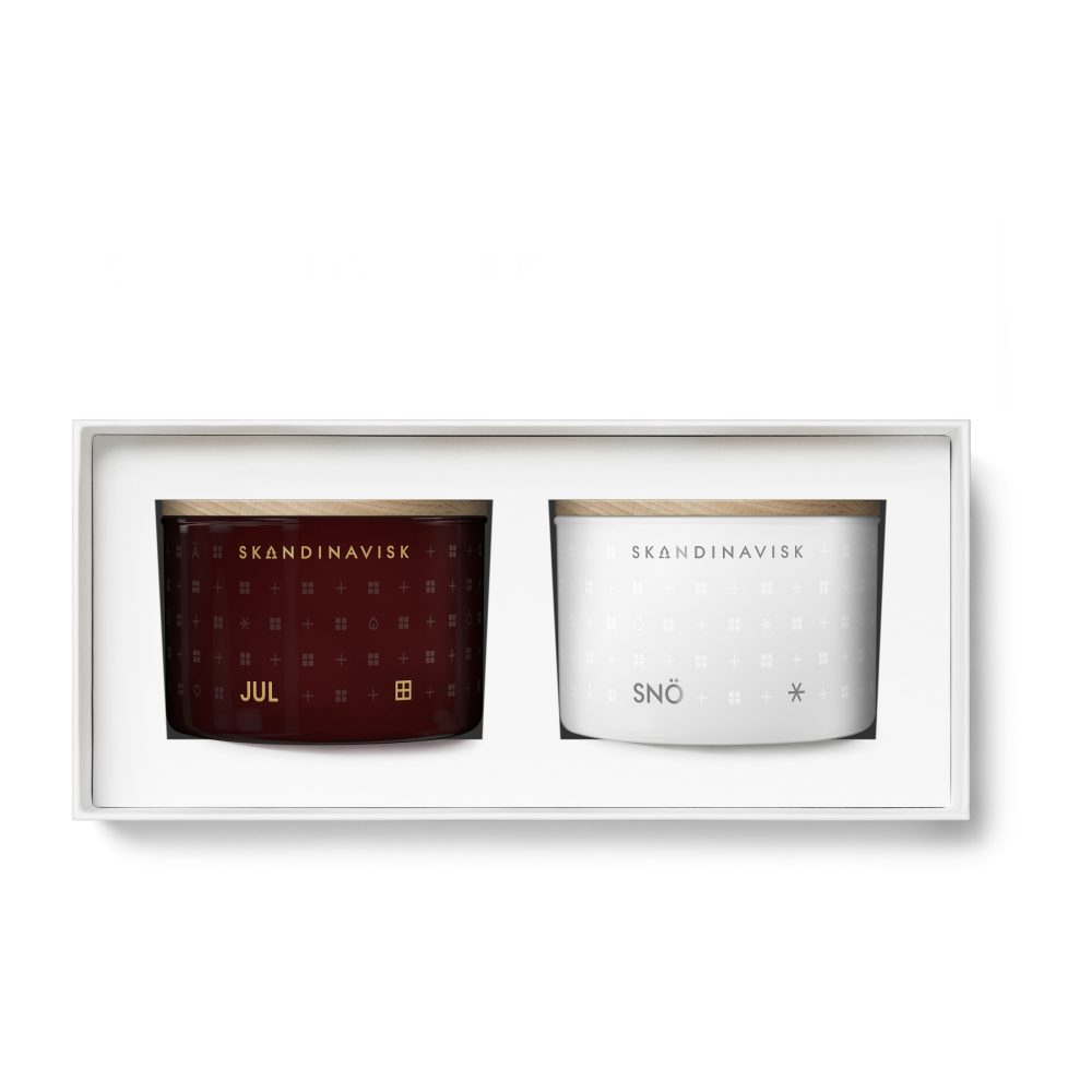 White Christmas Mini ljus gåvoset 2 delar, 2x90g