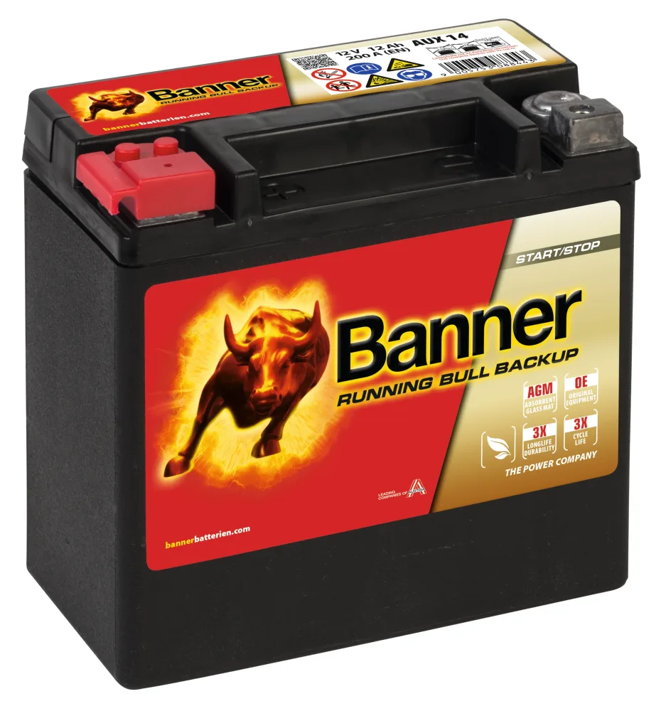 Banner Running Bull BackUp 51400M Startbatteri 12V, 12 Ah