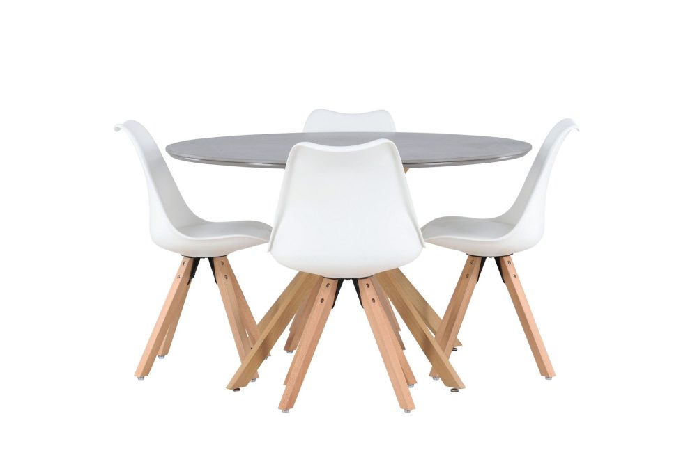 Piazza Matgrupp 120 cm Rund med 4 Zeno stolar