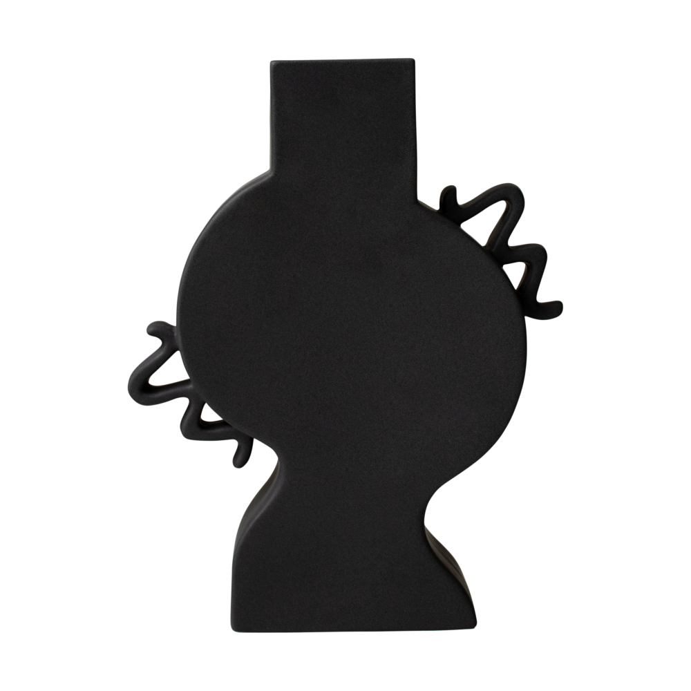 Flat vas 33 cm, Black