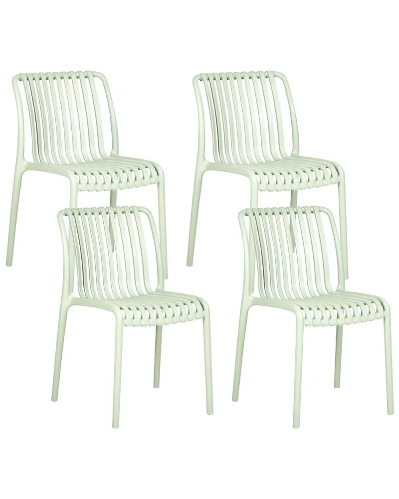 Set med 4 trädgårdsstolar ARICCIA Ljusgrön