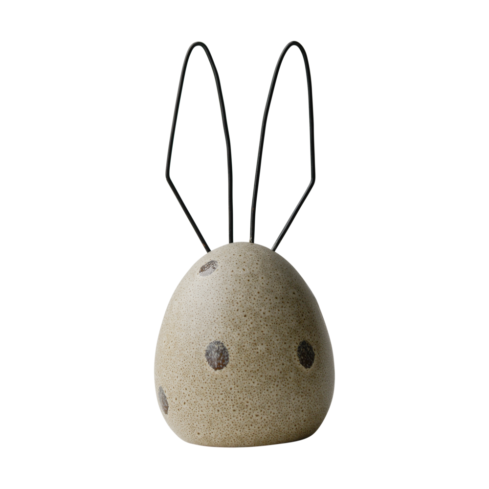 Hare påskdekoration H18 cm, Beige dot