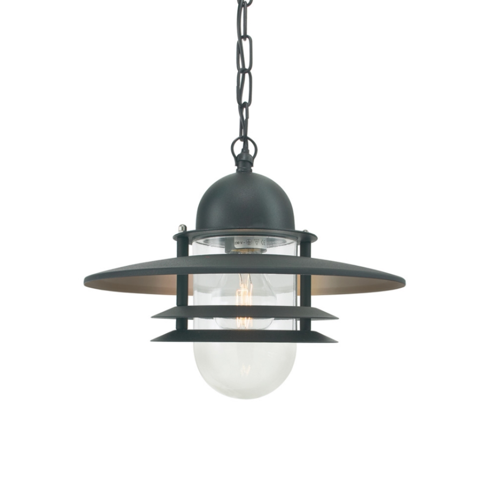Takarmatur Oslo Kedja, Svart, 57W, E27, IP55, Norlys 240A/B