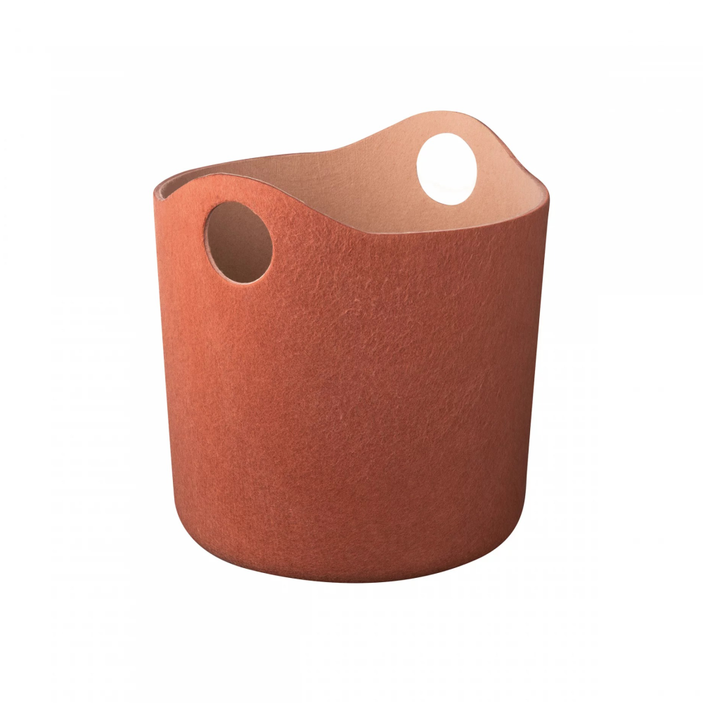 Tiggy förvaringskorg filt M Ø42,5 cm, Rustic brown-tan