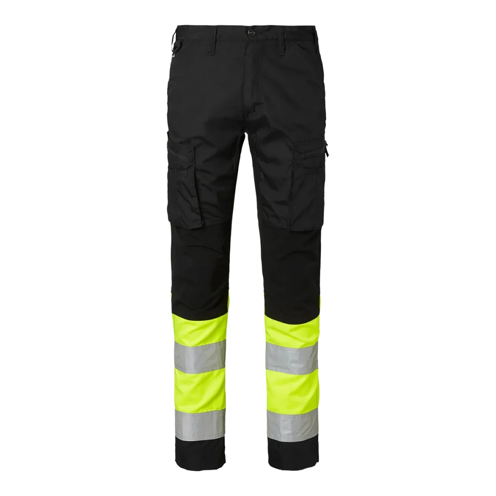 Top Swede 220 Arbetsbyxa varsel, svart/gul D92