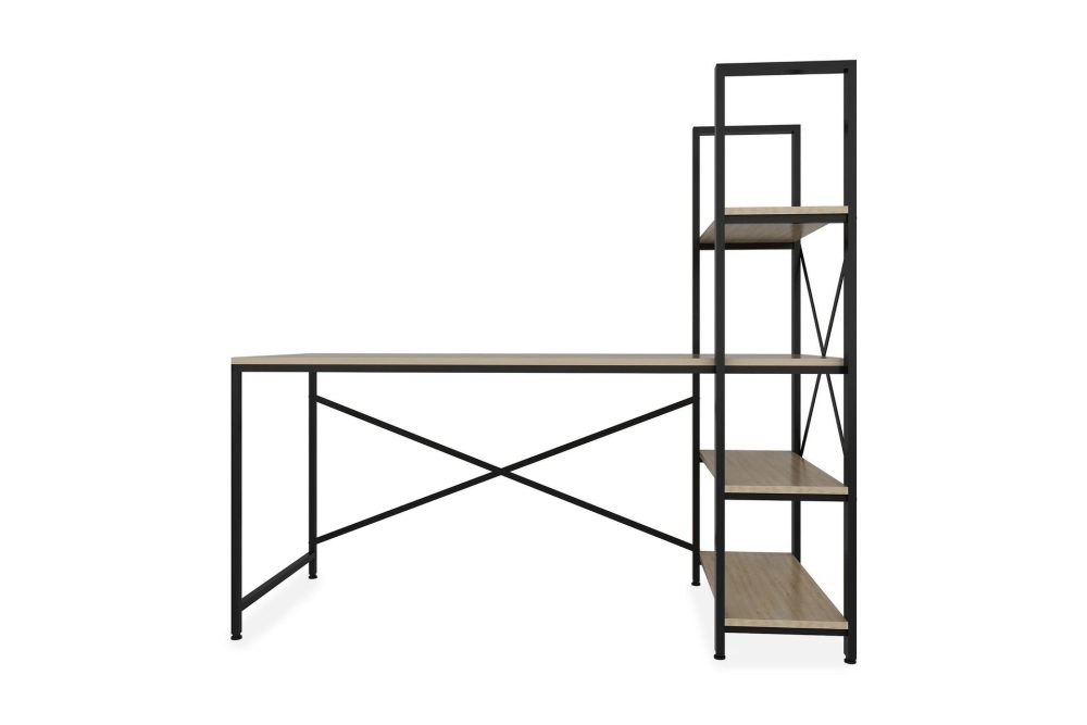 Hejde Skrivbord 160 cm med Förvaring Hyllor
