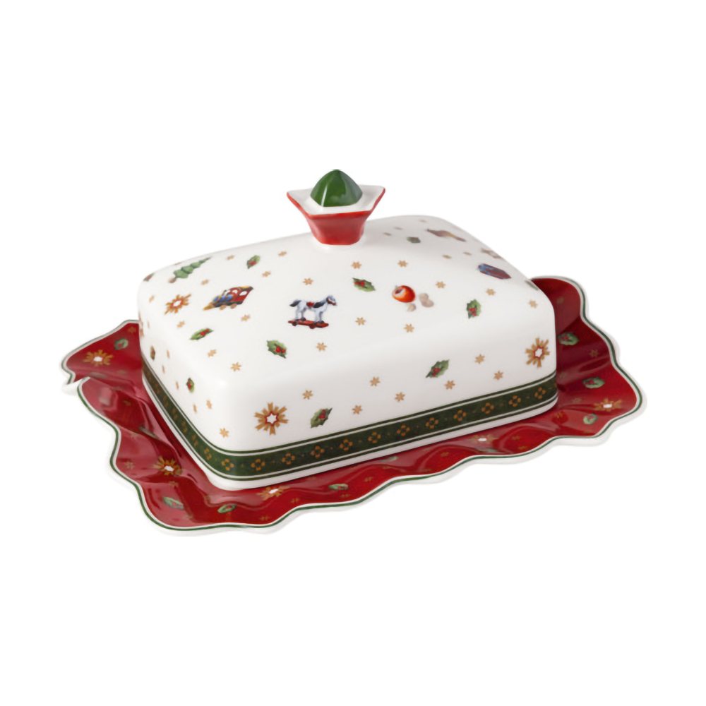 Toy´s Delight smörask 16x19 cm, Vit-röd