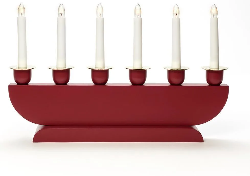 Konstsmide 3989-980 Adventsljusstake 6 ljus Mörkgrön