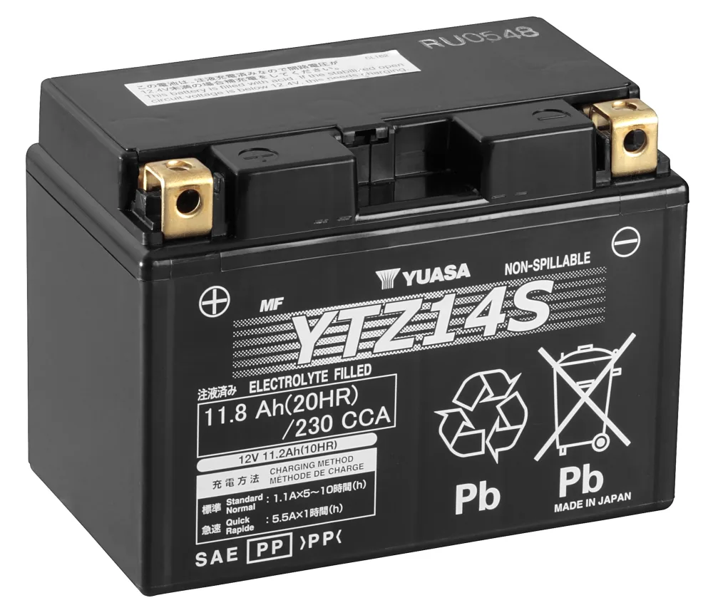 Yuasa YTZ14S Startbatteri 12V, 11,8 Ah