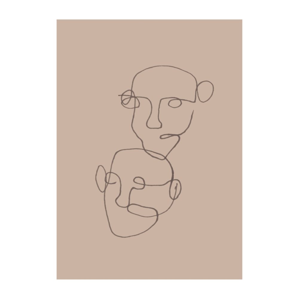 Figurative poster beige, 50x70 cm