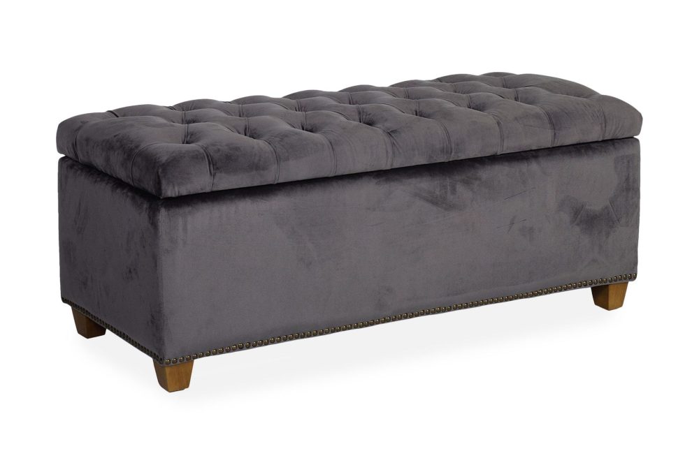 Fotpall Holmes Velvet Med Förvaring 112x46xh47