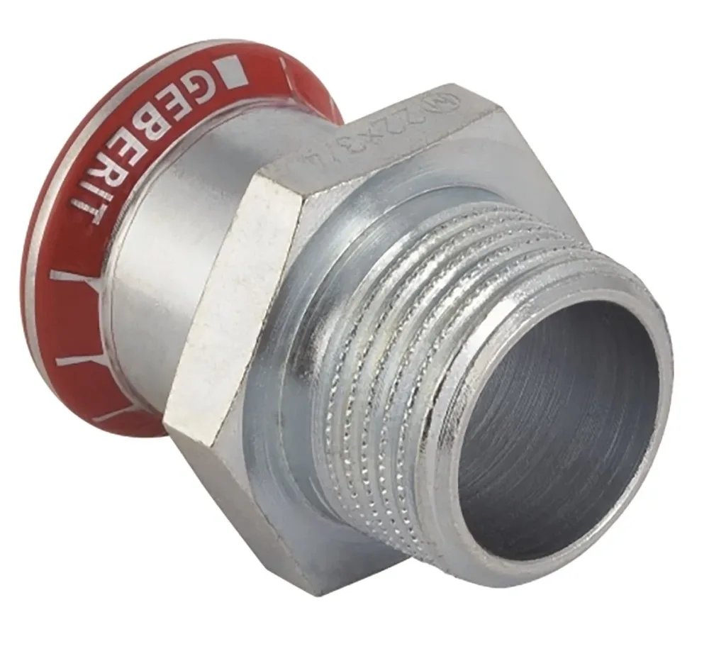Geberit 1552651 Övergångsmuff 22 x 15 mm, utv. gänga
