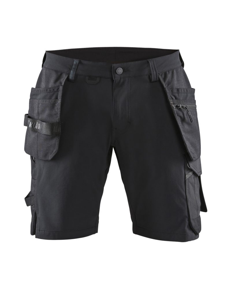 HANTVERKSSHORTS 4-VÄGSSTRETCH 1520 1645 SVART/MÖRKGRÅ C46